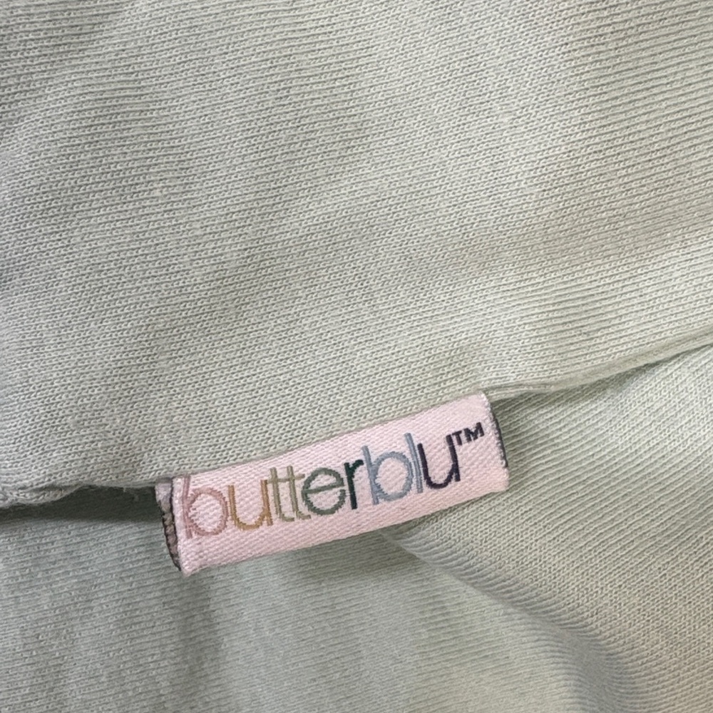 Butterblu Organic Cotton Long-Sleeve Crew Neck Tees Mint Gray White Size 24M - Picture 4 of 7